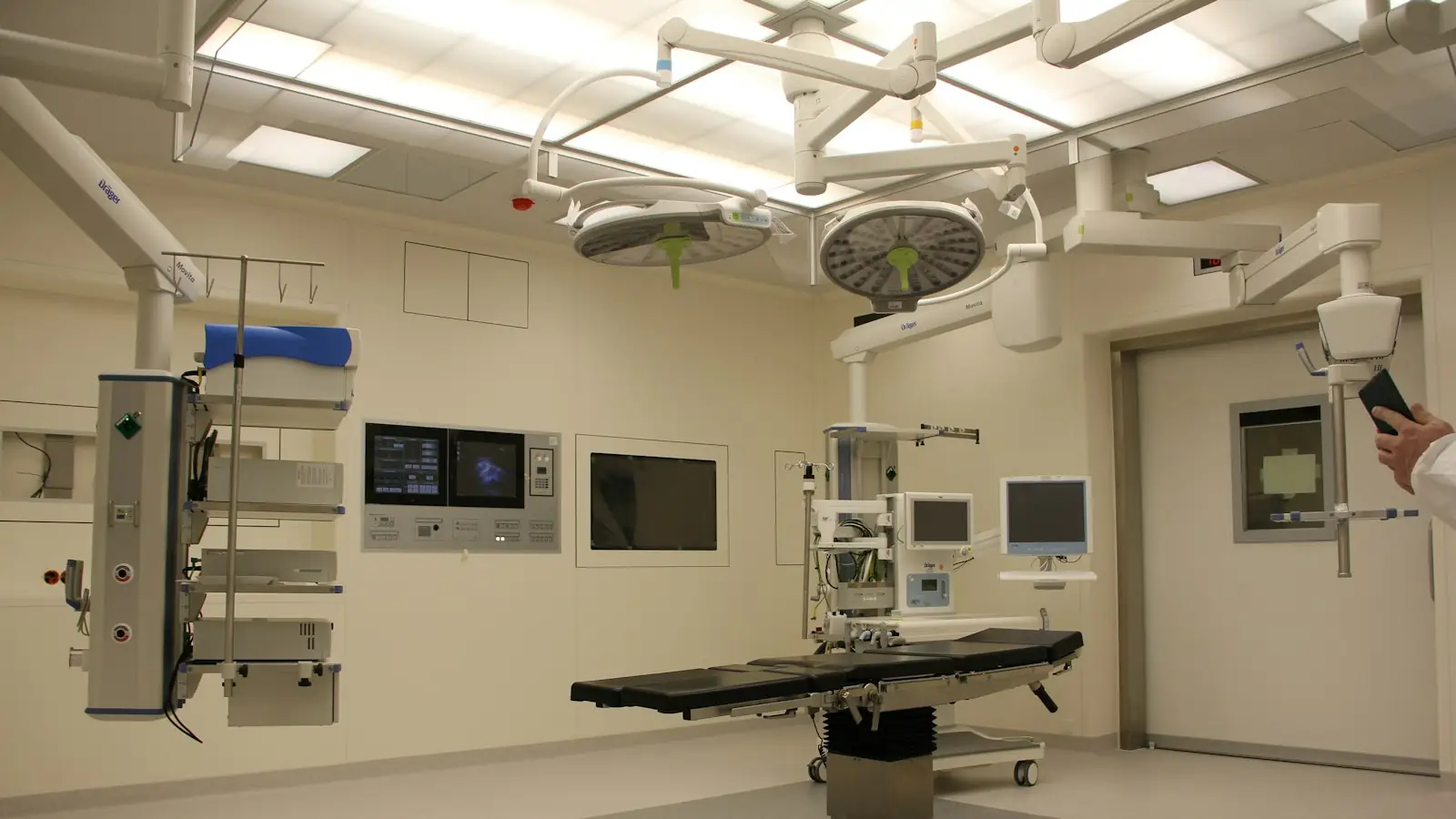 Hospital operating room with medical equipment